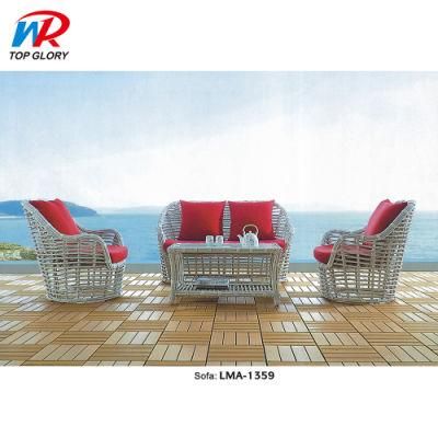 All Weather Luxury Wicker Rattan L Shaped Sofa Garden Sofa Rattan Outdoor Furniture
