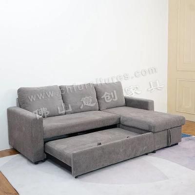 Hyc-Sf02 Modern Home Furniture Fabric Sleeping Sectional Sofa Set Iving Room Sofas