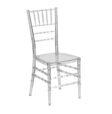 New Design Polycarbonate Clear Chiavari Chair for Wedding Rental