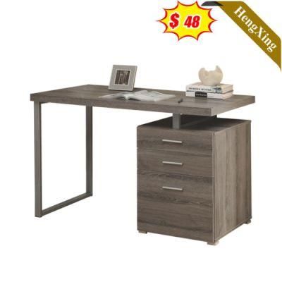 Inquiry Modern Wooden Style Office School Furniture Light Grey Color Study Computer Table with Drawers