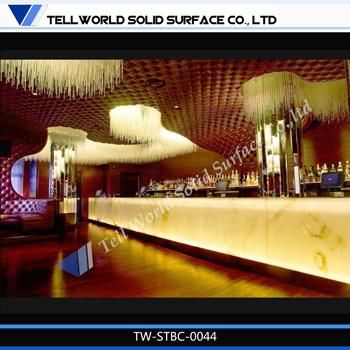 Artificial Marble Coffee Shop Counters Nightclub Bar Counter