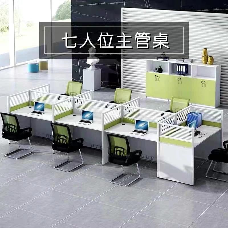 Modern Green Divider Stright Line Desk Workstation Office Furniture