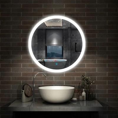 Lighted Large Wall Mounted Hotel Anti-Fog Touch Screen Illuminated Bathroom LED Mirror