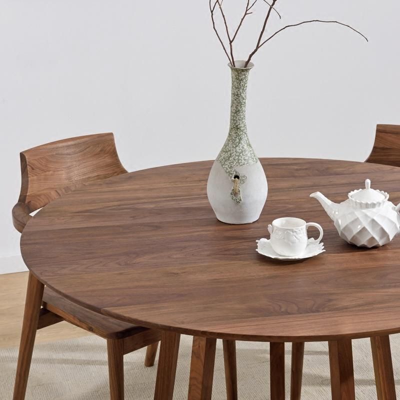 Top Quality Round Wood Kitchen Dining Table Set for 4 Person