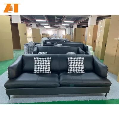 New Italian Stationary Home Living Furniture Geniune Leather Sofa