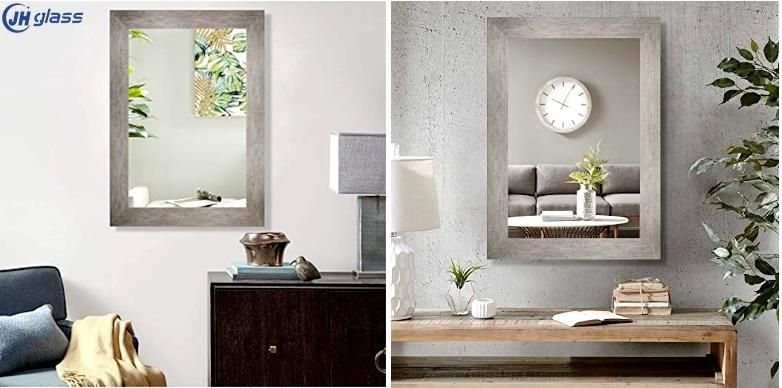 Home or Hotel Horizontal or Vertical Oval Wall Mounted Mirror Dressing Make-up Mirror Frameless Decor Mirror for Bedroom or Bathroom