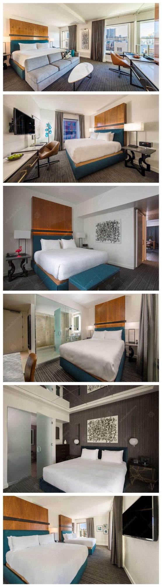 Luxury Design Modern Style Wooden Hotel Bedroom Furniture Sets