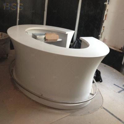 Stylish Design White Solid Surface Half Circle Home Bar Counter