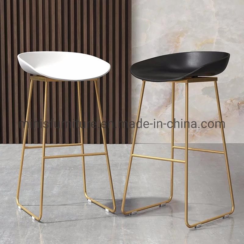 (MN-MBC33) Light Weight Steel Legs Plastic Stackable Bar Chair Furniture