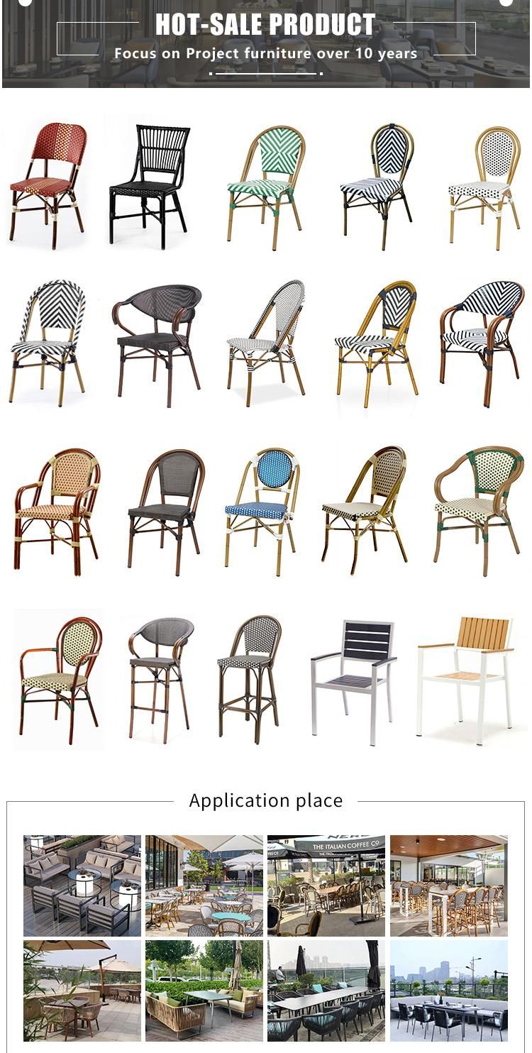 Modern Style Garden Chairs Aluminum Frame Rattan Outdoor Furniture