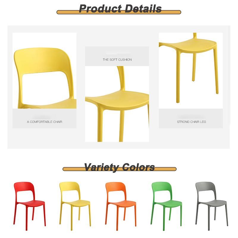Modern Simple Style Banquet Wedding Furniture Plastic Chair Restaurant Dining Room Stackable PP Dining Chair