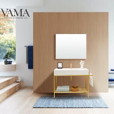 Vama 1000mm Gold Stainless Steel Bathroom Vanity Cabinet Furniture 768040
