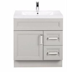 Modern Bathroom Vanity Cabinet Solid Surface Vanity Top Simple Design PVC MDF Hotel Bathroom Vanity, Bathroom Furniture