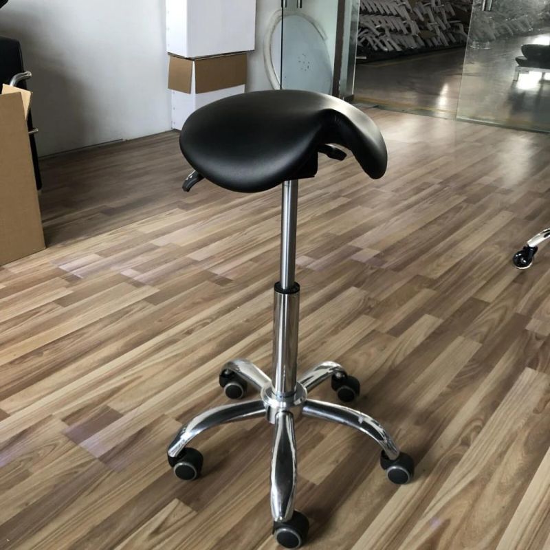 Ergonomic Black Forward Tilt Saddle Stool Adjustable Hight Office Chair