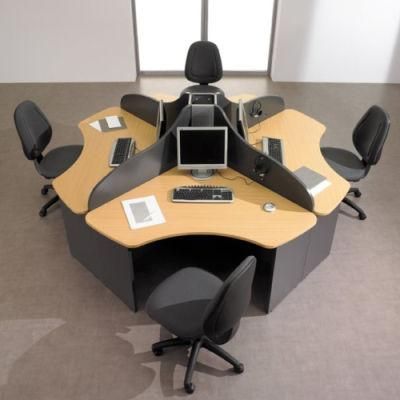 4-Person Staff Working Group Melamine Office Partition Desk (SZ-WST641)