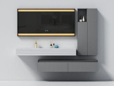 2022 New Design Rock Plate Sink Bathroom Furniture Cabinet