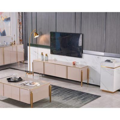 Hot Sale Metal Modern Simple TV Stand Cabinet Leisure Luxury Living Room Furniture Set