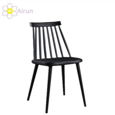 High Back Classic Simple Plastic Cafe Chair Design / Commercial Plastic Windsor Dining Chair