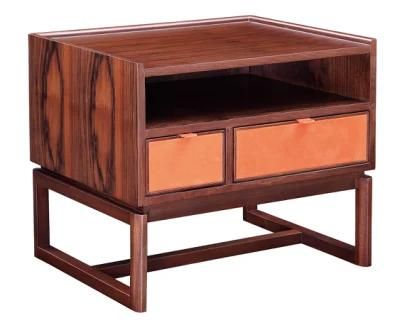 Modern Furniture Leather Drawer Night Stand Bedside Table