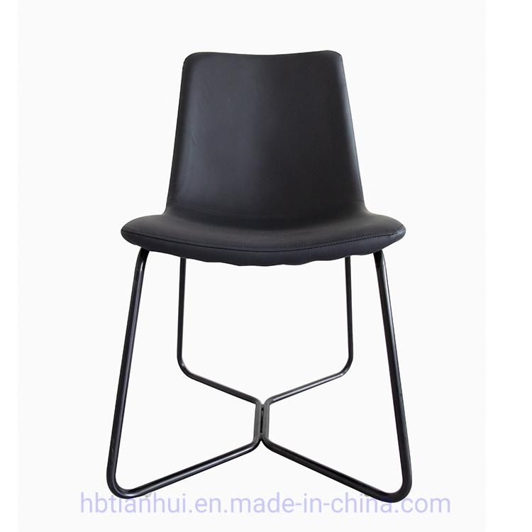 Restaurant Stackable Metal Leg Plastic Dining Chair Dining Room Furniture