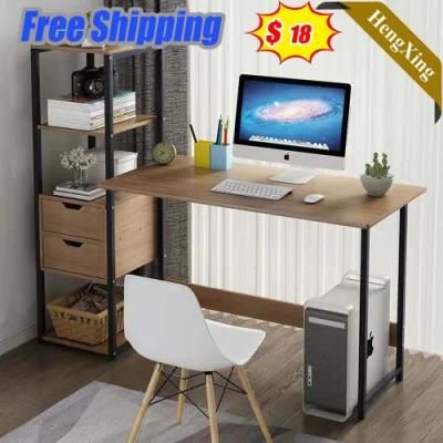 Chinese Factory Wholesale Office School Furniture Wooden Modern Square Storage Computer Table with Drawers