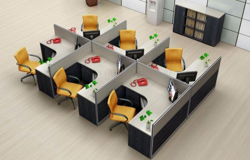 Manufacturer S Shape Staff Working Office Partition Cubicle Desk (SZ-WST656)