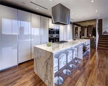Modern High Grade Stain Resistant Modular Large Storage MDF PVC Kitchen Cabinet Furniture