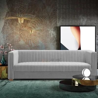 Affordable Luxury Couches Contemporary Velvet Fabric Sofa Modern Upholstered Living Room Furniture Lounge Seating for Home