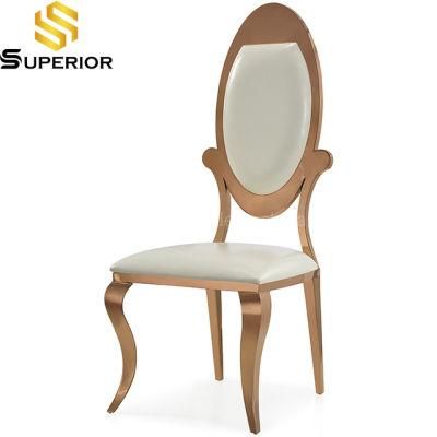 Hotel Luxury Gold Metal Round high Back Catering Chairs Wedding
