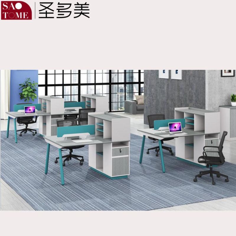 Modern High Quality Office Furniture Computer Desk Office Table Four Seater