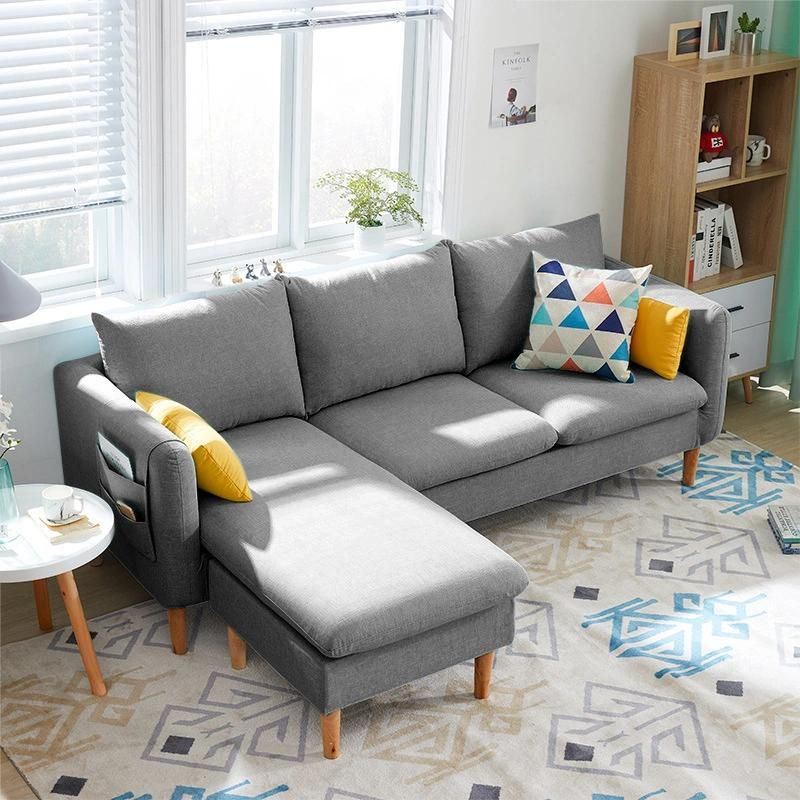 Contemporary Large Stylish Chaise Sofa Modern Furniture Home Fabric Sofa Sets