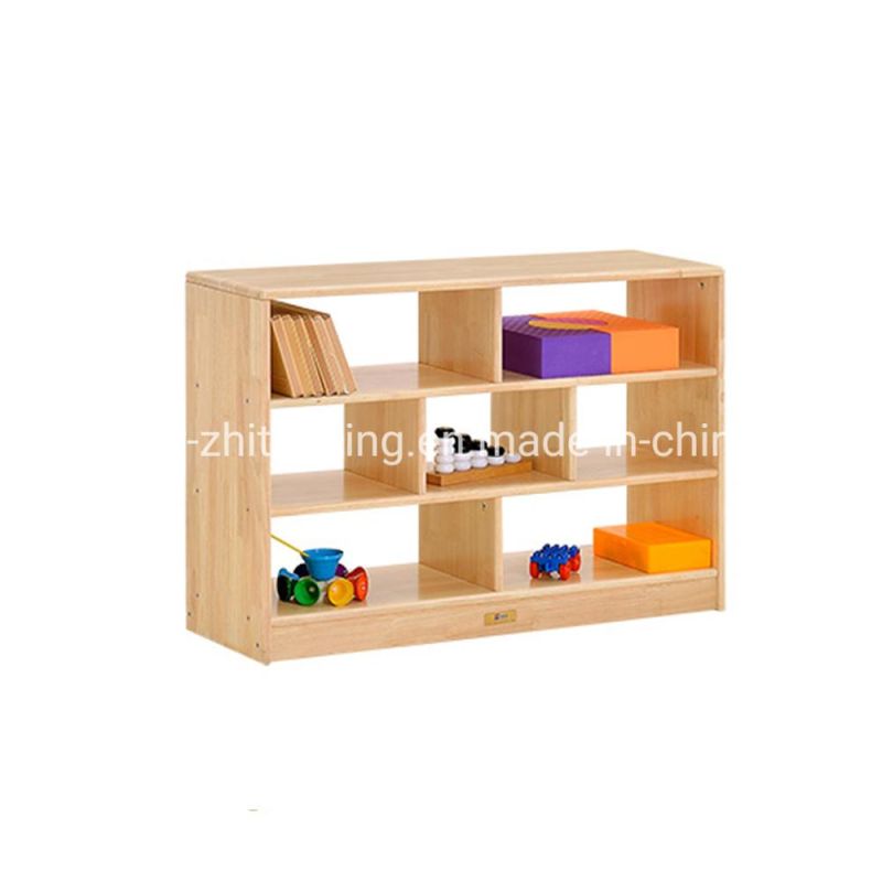 Baby Display and Storage Wooden Rack and Cabinet, Children Care Center Furniture, Playroom Furniture Toy Cabinet, Kindergarten Kids Toy Storage Cabinet