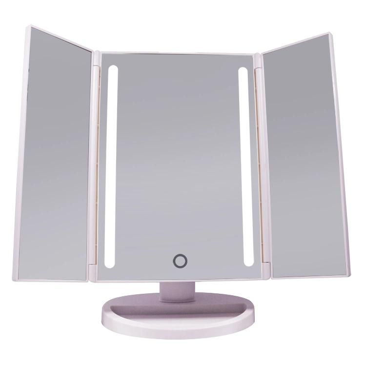 Factory Price Trifold LED Vanity Makeup Beauty Salon Mirror