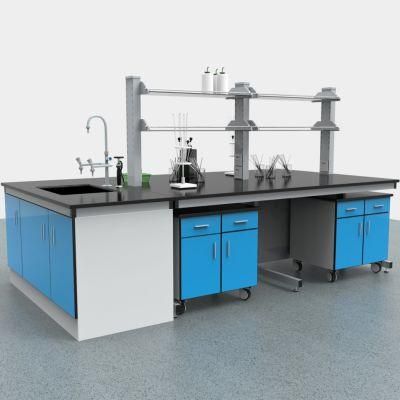 High Quality &amp; Best Price Biological Steel Lab Furniture with Sink, Hot Selling Hospital Steel Hospital Laboratory Work Bench/