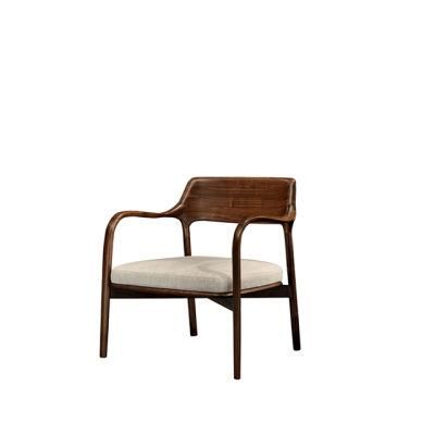 Light and Luxury Unique Design Ash Solid Wood with Fabric Leisure Chair Furniture for Hotel