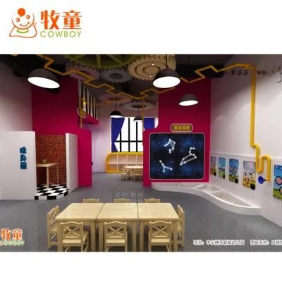 Classic Science Room Design Wood Material Kindergarten Preschool Furniture Set