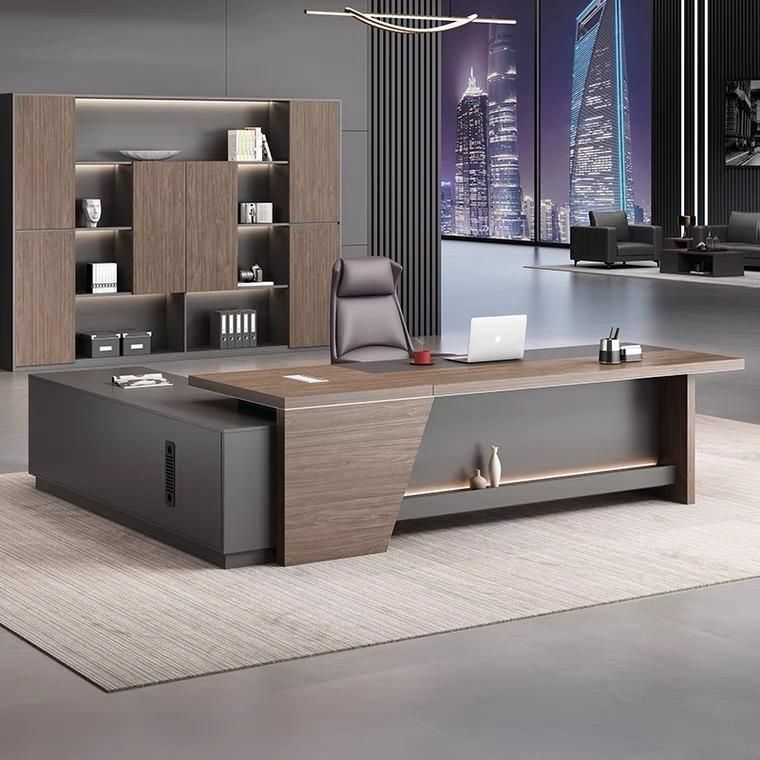 Modern Rectangle Melamine Board Executive Office Desk