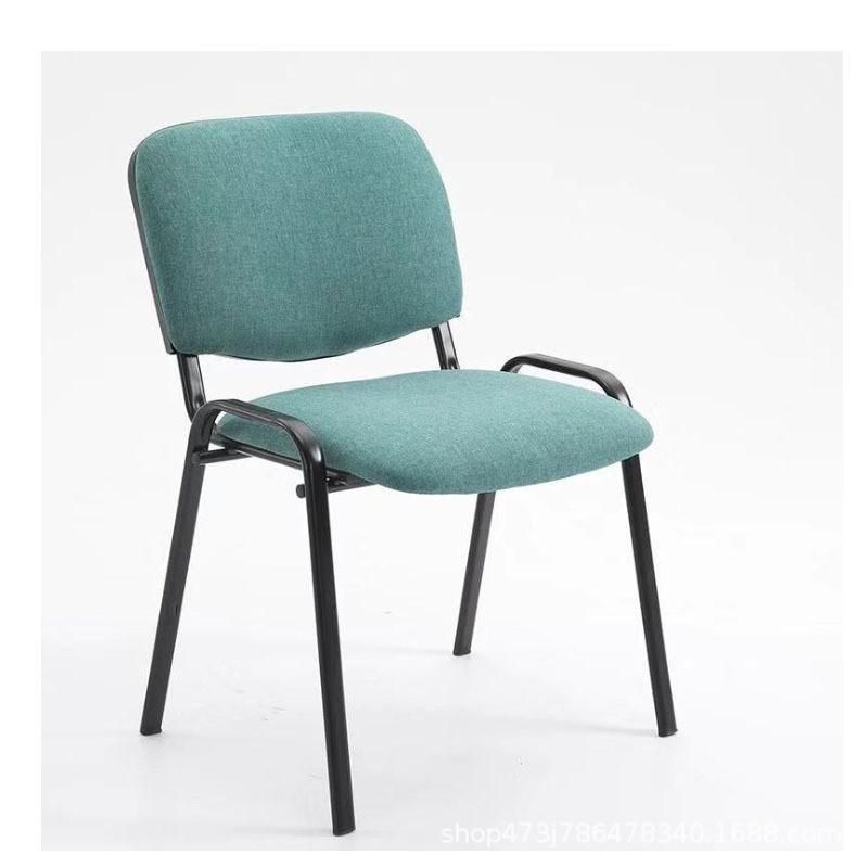 Modern Metal Frame Fabric Armless Office Chair Stackable Visitor Training Chair Staff Learning Dining Chair