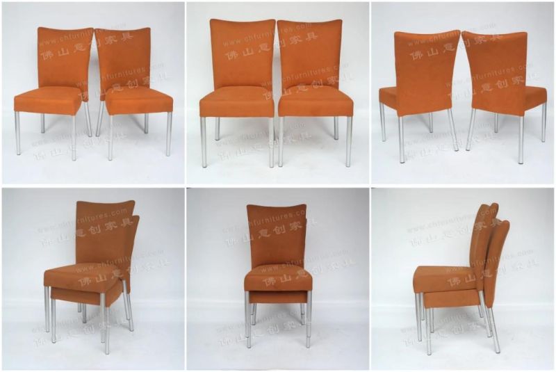 American Light Luxury Household Orange Flannel Soft Bag Backrest Desk Leisure Restaurant Chair