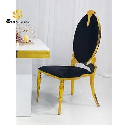Latest Design Golden Steel Frame Bride Ang Groom Chairs