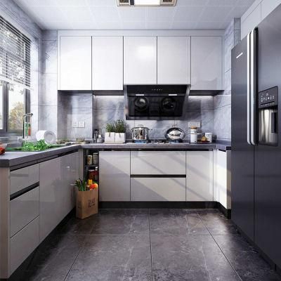 White High Gloss Kitchen Cabinets Sets Design Modern UV Kitchen Cabinet for Sale