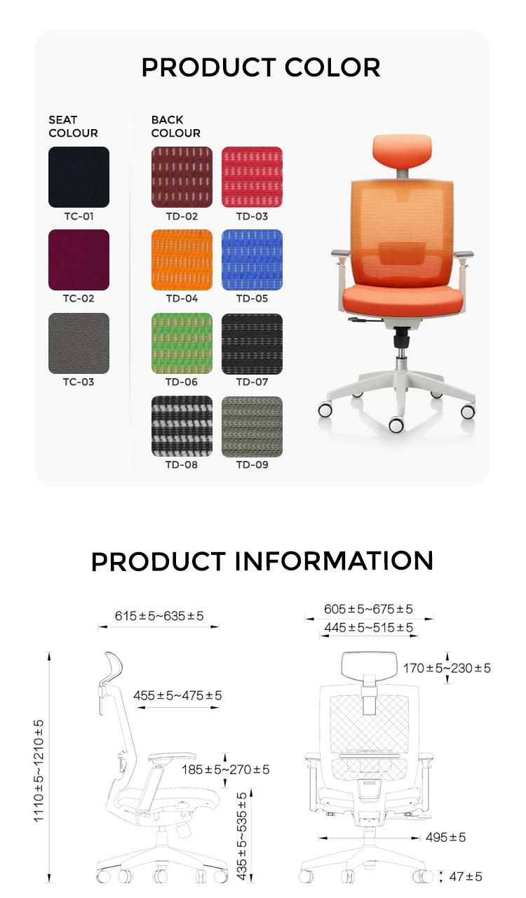 New Design Mesh Boss Modern Swivel Computer China Office Ergonomic Fabric Chair
