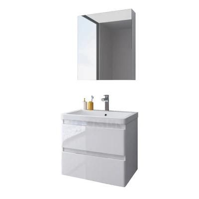 Bathroom Wall Hang Basin Sink Vanity Double Drawer Storage Cabinet Furniture