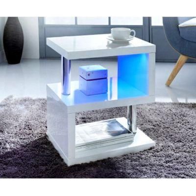 Simple Design White High Gloss Coffee Table Side Table