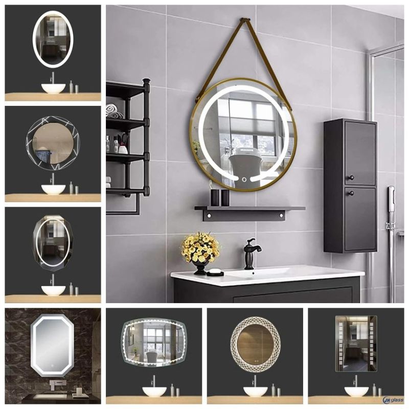 Classic Bathroom LED Mirror Oval Shape Wall Mirror Bathroom Mirror Bath Supplies Backlit Mirror for Home Furniture
