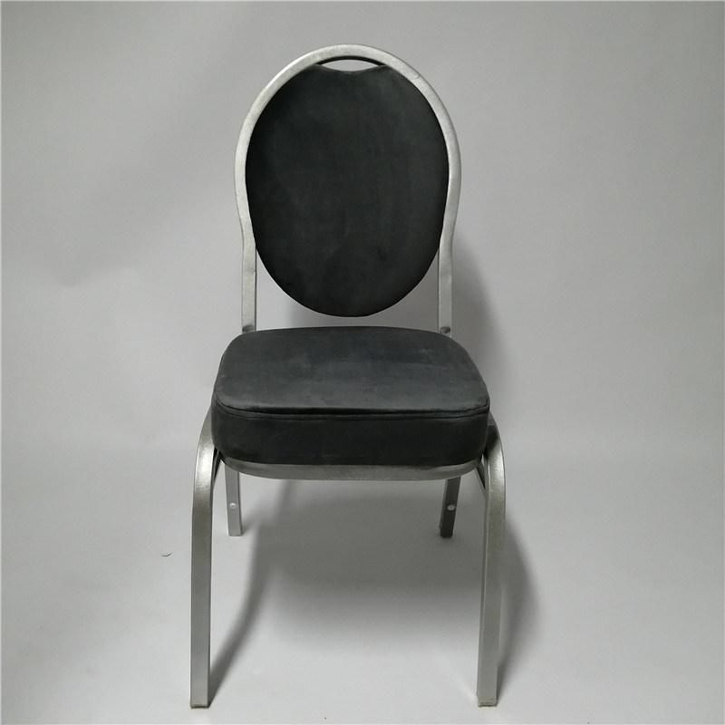 High Density Foam Metal Banquet Chair with Velvet Cover