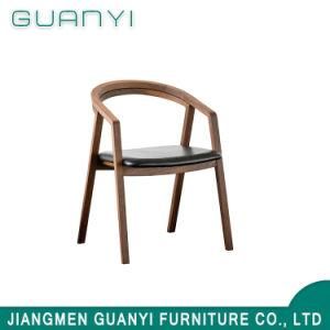 Modern Classical Black PU Leather Wood Hotel Dining Chair
