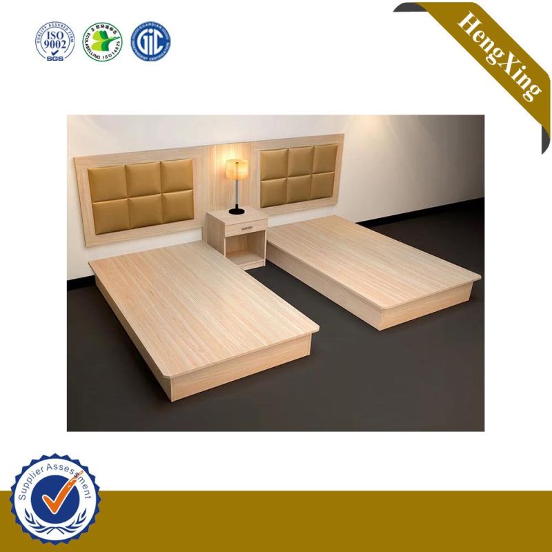 New Design Queen Size Single Bed Wooden Hotel Bedroom Furniture