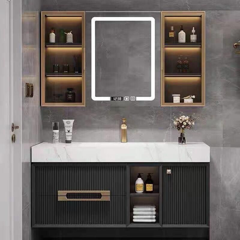 Nordic Rock Board Bathroom Cabinet Modern Simple Intelligent