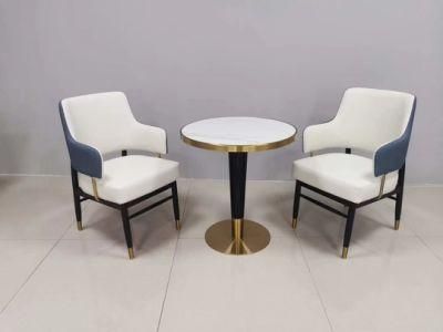 Restaurant Furniture Modern Iron Light Luxury Table and Chair Set, Suitable for Milk Tea Shops and Cafes